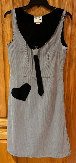 E.C. Star Bon Voyage Nautical Sailor Pinup Girl Rockabilly Retro Dress Sz‎ Large thumbnail 1