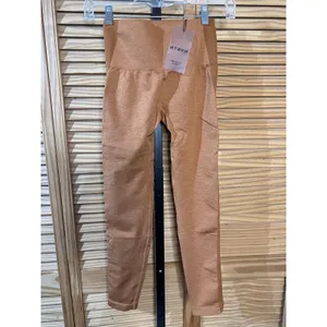 NVGTN Seamless High Waisted Leggings Womens XLBrown Workout Pants New thumbnail 4