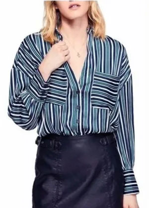 FREE PEOPLE Mad About You Button Down Top Small thumbnail 1