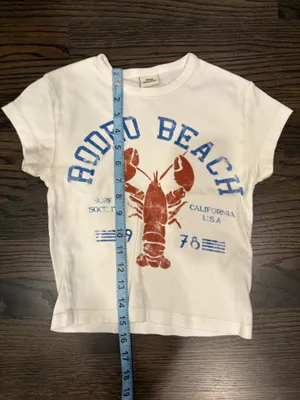 Urban Outfitters Top Crop Lobster White thumbnail 3