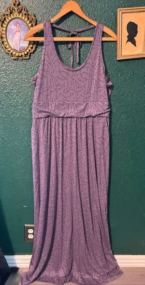Mountain Hardwear Purple Everyday Printed Maxi Dress Womens XL thumbnail 1