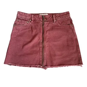 Free People We The Free Plum Zipper Front Mini Skirt thumbnail 2