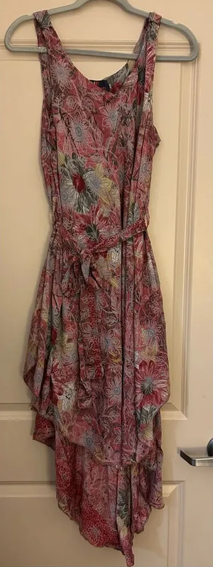 NWT Boho Lightweight Floral Belted Layered Dress Cover up India M/L One size thumbnail 1