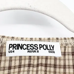 Princess Polly Womens Beige Check Indulgence Corset Gingham Ruched Top Size 4 thumbnail 4