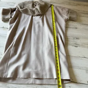 Zara‎ Lagenlook Boho Wool Tunic Mini Dress Knit Neck Straight Silhouette Large thumbnail 12