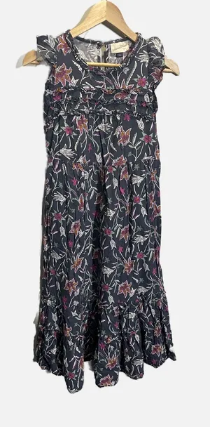 Universal Threads Midi Dress Womens S Navy Floral‎ Ruffle Tiered Boho Summer thumbnail 1