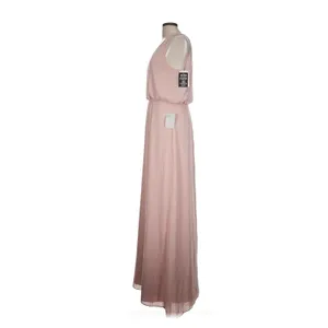 NWT WAYF Blush Pink Bella Blouson Column Gown Maxi Formal Dress Sz L Long thumbnail 3