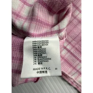 Brandy Melville Pink White Plaid Mini Skirt High Waisted Side‎ Slits Size XS S thumbnail 8