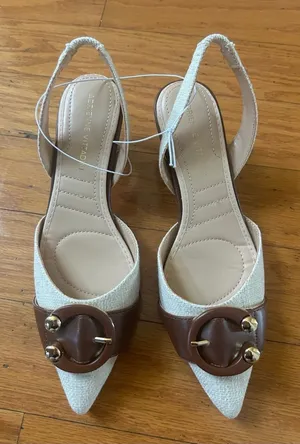 NEW Adrienne Vittadini women sling back shoes size 7 thumbnail 1
