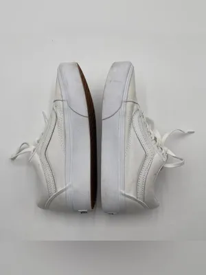 VANS Old Skool Platform White Shoes Women’s Size 7 Unisex Skate Sneakers Casual thumbnail 10