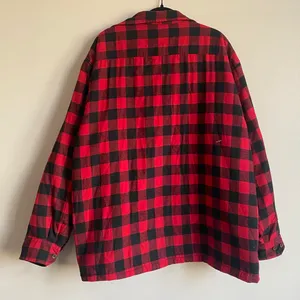 Plaid Sherpa Lined Flannel Jacket Red Size XXL thumbnail 7