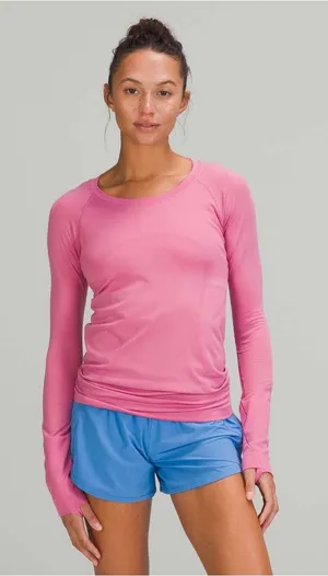 Lululemon Swiftly Tech Long Sleeve Shirt 2.0 in Pink Blossom thumbnail 1