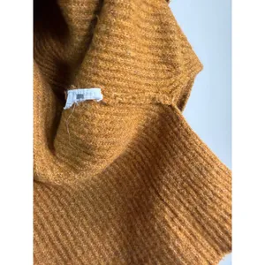 Abercrombie Fitch Womens Ochre Yellow Ribbed Turtleneck Sweater‎ Oversized XL thumbnail 3