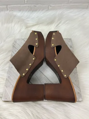 A.Giannetti Genuine Leather Heeled Mules Sandals Size 7.5 thumbnail 8