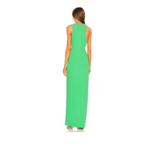 Amanda Uprichard Green Gilda Grass Cutout Maxi Gown Dress XS Slit Formal Wedding thumbnail 3