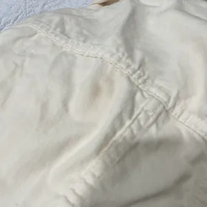 Free People White Distressed Cropped Jacket thumbnail 9