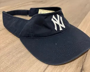 Twins Enterprise Vintage New York Yankees Navy Blue Visor‎ with White Logo thumbnail 1