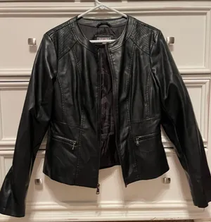Black Leather Jacket Size M thumbnail 1