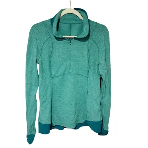 Lululemon Runderful 1/2 Zip Mini Check Pique Hunter Green Heathered Athletic 10 thumbnail 2