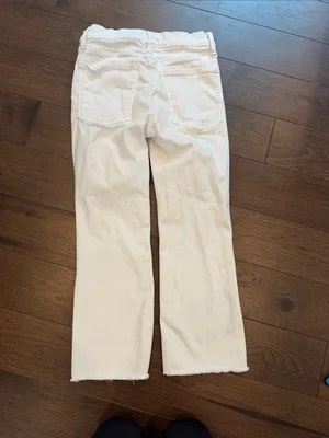 Banana Republic White Kick Flare Jeans Size 27/4 Petite - C31-045 thumbnail 9