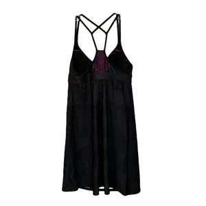 Athleta Printed Coastline‎ Black Strap Shelf Bra Swim Dress Small Summer Beach thumbnail 3
