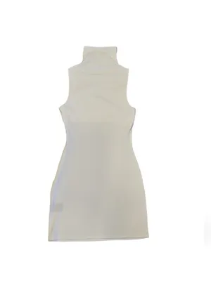 Rare NBD White Sleeveless Cowl Neck Mini Dress thumbnail 4