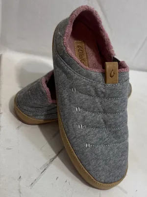 Olukai Lania Kilohana Slippers Gray Pink Quilted Lounge Slide Shoes Womens Sz 8 thumbnail 1