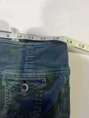 Pilcro and the Letterpress Green Corduroy High Rise Trouser Bootcut Pants Sz 28 thumbnail 6