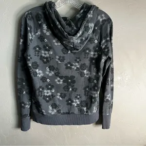 Evy’s Tree The Hallie Grey‎ Floral Zip Up Hooded Sweater thumbnail 5