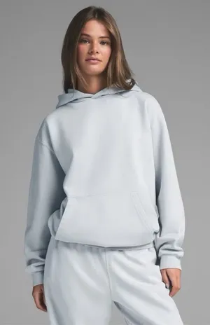 SKIMS Boyfriend fleece pullover hoodie NWT SIZE M ZEN BLUE (Fab) thumbnail 1