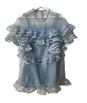 Revolve Wyatt Micro Dress in Vintage Blue thumbnail 2