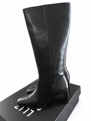 NIB Naturalizer Womens Size 11 Knee High Black Square Toe Nona Dress Boots thumbnail 2