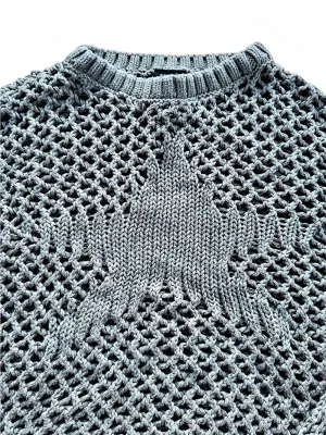Minga London Olive Green Star Open Knit Sweater Size M thumbnail 5