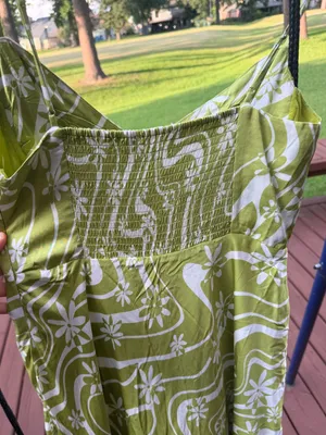 ASTR THE LABEL Mabel Celery Floral Midi Slip Dress Size M thumbnail 6