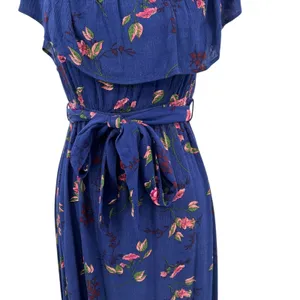 Baltic Born Marion Maxi Dress Off the‎ Shoulder Floral Print Blue Size Small thumbnail 5