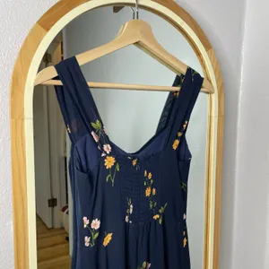 Reformation Fulton blue floral midi dress with slit thumbnail 11