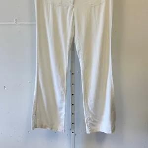Y2K Inspired Charlotte Russe White Linen Blend Wide Leg Trousers Pants Size 6 thumbnail 4