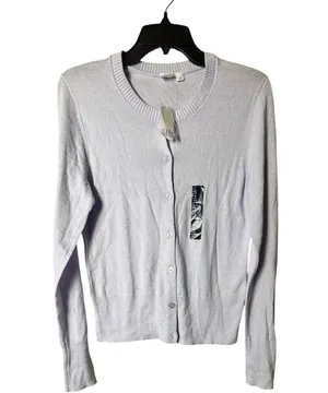 Gap Women’s Light Purple Button-Up Cardigan Sz S thumbnail 1
