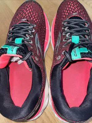 Brooks Ghost 11 Women's Running Sneakers Black & Pink with Teal Accents Size 8.5 thumbnail 14