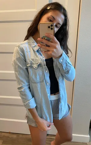Forever 21 Denim Button Up Shirt thumbnail 1