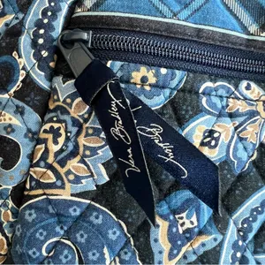 Vera Bradley Deep Night Paisley Blue Beige Crossbody Bag Purse thumbnail 2