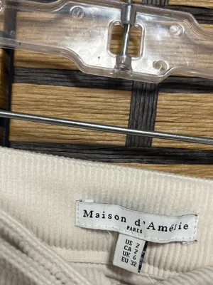 Maison d’ Amelie beige corded pants size 2 thumbnail 6