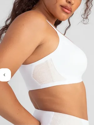 Honeylove White Lace Astral Crossover Lace Bra Original XL thumbnail 2