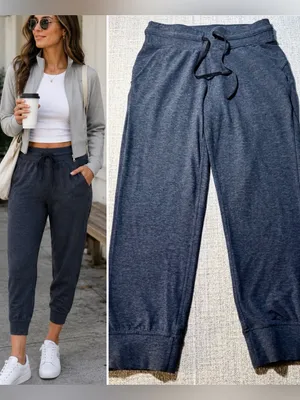 💥Lululemon Ready to Rulu Crop Joggers Heathered Navy Black Size 6💛 thumbnail 2