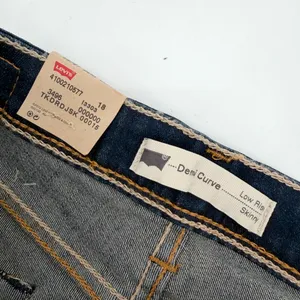 Levis’s Jeans Women’s 5S/27 Dark Blue Demi Curve Low Skinny Leg Whiskered NWT thumbnail 3