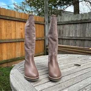 NWOT Charles David Taupe Over the Knee Boots‎ size 7 yarn boot thumbnail 3