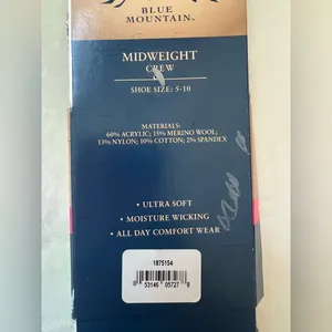 Blue Mountain Women’s Merino‎ Wool Crew Socks 2 thumbnail 4