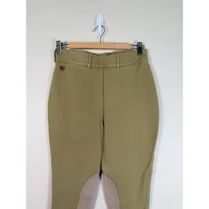 Ariat Sport Equestrian Breeches Olive Green Tan Knee Patch Riding Pants 32R thumbnail 5