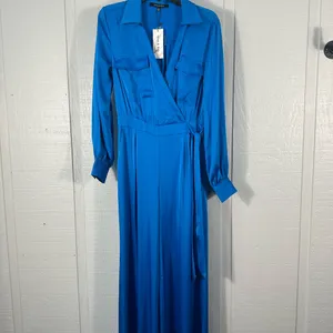 Strut and Bolt Blue Long Sleeve Pantsuit Size Small NWT thumbnail 3