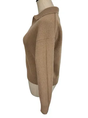 Aritzia Wilfred Luxe Cashmere Clara Sweater in Gold Camel thumbnail 10